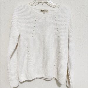 White Chenille Classic Sweater
